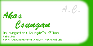 akos csungan business card